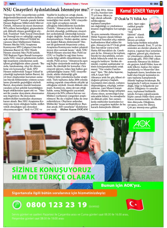 Toplum Gazetesi Şubat 2016