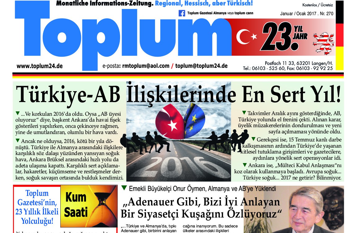 Sonderbeilage Toplum Zeitung: "Lokale Identität" - Toplum24
