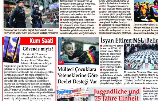 Toplum Gazetesi Aralık 2015 / Hessen Toplum Zeitung Dez. 2015 - Toplum24